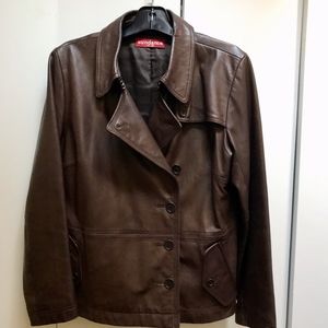 Sundance Leather Trench Jacket